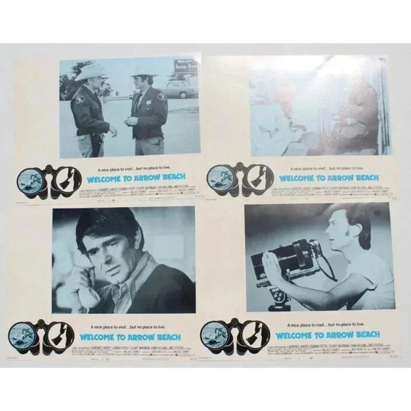8 Vtg Welcome To Arrow Beach Movie Promo Film Press Kit Lobby Card 11X14 - Picture 3 of 3